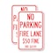 Signmission Missouri No Parking Fire Lane $50 Fine, 12'' X 18'' 2 Signs, Heavy Gauge Aluminum, 2PK A-1218-2PACK-23874 - alternate 1