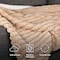 Lavish Home Faux Fur Throw Blanket 60x70-Inch Twin Blanket for Couch, Bed, or Chair Soft Throw with Plush, Taupe 66-THROW057-T - alternate 3
