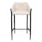Homeroots 30" Beige And Black Fabric And Steel Bar Height Bar Chair 555670 - alternate 3