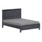 Homeroots Grey Solid Wood Full Double Bed Frame 490284 - alternate 2