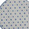 Homeroots 5' Blue And Gray Round Geometric Indoor Outdoor Area Rug 546851 - alternate 2