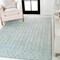 Jonathan Y Ziri Moroccan Geometric Turquoise/Cream 5 ft. x 8 ft. Area Rug MOH210E-5 - alternate 2