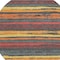 Homeroots 8' Granite Gray Copper And Yellow Round Striped Washable Indoor Outdoor Area Rug 598892 - alternate 2