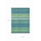 Homeroots 9' X 12' Teal Blue Lime Green And Turquoise Striped Washable Indoor Outdoor Area Rug 614843 - alternate 2
