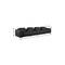 Homeroots 175" Black Italian Leather Reclining Metal USB Sofa 720412 - alternate 3
