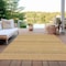 Homeroots 3' X 5' Wheat And Gold Striped Washable Indoor Outdoor Area Rug 610624 - alternate 3