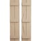 Ekena Millwork Rustic Two Board Joined Board-n-Batten Hand Hewn Faux Wood Shutters, 11W x 84H, PR SHUBJS11X84HHPR - alternate 1
