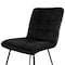 Elama 2 Piece Velvet Tufted Accent Chairs in Black with Black Metal Legs ELM-708-1-BLK - alternate 3