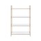 Homeroots 60" Gold And White Metal Four Tier Bookcase 347511 - alternate 3