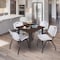 Regency Square Kahlo Breakroom Table W/ 4 M Stack Chairs, 42 in W, 42 in L, Neo Walnut TPL4242NWBK47GY - alternate 2
