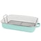 Martha Stewart 18 Inch Enamel on Steel Roasting Pan in Mint with Roasting Rack 129154.02 - alternate 1