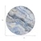 Homeroots 8' Blue And Silver Round Abstract Washable Indoor Outdoor Area Rug 618420 - alternate 2