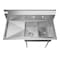 Koolmore 2 Compartment Stainless Steel NSF Commercial Kitchen Prep & Utility Sink with  Drainboard SB121610-16L3 - alternate 3