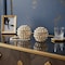 Homeroots Set of Two Gold And Pearl Faux Crystal And Metal Decorative Orbs, 2PK 659493 - alternate 2