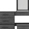 Homeroots 39" Gray Wood Four Drawer Vanity Table With Mirror And Seat 544021 - alternate 2