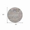 Homeroots 8' Taupe And Brown Round Floral Washable Indoor Outdoor Area Rug 609524 - alternate 2