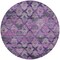 Homeroots 8' Eggplant Plum And Lavender Round Aztec Washable Indoor Outdoor Area Rug 615778 - alternate 2