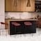 Leisuremod Servos Barstool with Upholstered Faux Leather Seat and Powder Coated Iron Frame, Bordeaux SSBL-18BOR - alternate 3