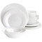 Gibson Ultra 36 Piece Tempered Opal Glass Combo Dinnerware Set in White 97082.36 - alternate 2