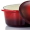 Megachef 7 Quarts Oval Enameled Cast Iron Casserole in Red MG-CO33AR - alternate 5
