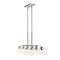 Jonathan Y Julian 33.5" 8-Light Farmhouse Bohemian Iron/Glass Linear LED Pendant, Nickel/Clear JYL7570B - alternate 1