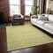 Homeroots 8' X 10' Yellow And Ivory Geometric Washable Indoor Outdoor Area Rug 613816 - alternate 4