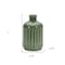 Homeroots 7" Green Terracotta Striped Bud Table Vase 516246 - alternate 2