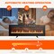 Edendirect 42 in. Wall Mount Electric Fireplace in Black, Sleep Mode, Remote, Adjustable Flame Color and Speed ZR-ZHUMI-BL-Q01-42IN-BK - alternate 4