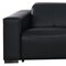 Homeroots 136" Black Top Grain Leather Reclining USB Sofa And Storage 720313 - alternate 2