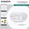 Kingston Brass 52-Inch Acrylic Oval Single Slipper Freestanding Tub with Overflow/Drain Assembly and Integral Seat VTRS523030M3 - alternate 3