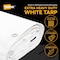 Tarpex 120' x 120' White Extra Heavy-Duty Weatherproof Tarp - 12 Mil Poly with Reinforced Edges WHD-TA-120120 - alternate 2