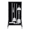 5S Supplies Housekeeping Shadow Board Broom Station V8, Black / Gray, Kit, No Text HSB-V8-BLACK/GRAY-KIT-NO TEXT - alternate 1