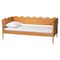 Baxton Studio Malaya Modern Oak Brown Wood Full Daybed with Scalloped Edges 256-14023-ZORO - alternate 1