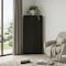 Homeroots Set Of Two Black Wood Corner Accent Cabinet With Two Doors 719689 - alternate 2