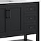 Flash Furniture Vega 42in. Vanity w/Sink, Blk Hardware, Soft Close, Open Shelf & 3 Drawers, Carrara Marble, Blk/Wht FS-VEGA42-BK-HDBLK-GG - alternate 4