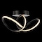 Jonathan Y Chantelle 19.5" 1-Light Modern Minimalist Aluminum Loop Integrated LED Semi Flush Mount, Black JYL1701B - alternate 3