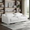 Homeroots 100" White Italian Leather Reclining USB Sofa 632867 - alternate 3