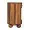 Homeroots 23" Natural Solid Wood Oval Ribbed Texture One Drawer Nightstand 651616 - alternate 3