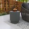 Leisuremod Eden 14 in Round Stone Side Table, Weatherproof Pedestal Base, Fully Assembled EST14GR - alternate 2