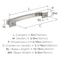 Amerock Incisive 5-1/16 inch (128mm) Center-to-Center Satin Nickel Cabinet Pull, 10PK 10VMP37122G10 - alternate 2