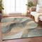 Homeroots 8' X 10' Gray Silver And Rust Abstract Washable Indoor Outdoor Area Rug 616757 - alternate 2