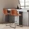 Simple Deluxe Counter Height Bar Stools Set of 2, 26 Inch Modern Bar Chairs with Metal Legs and Footrest, Armless 3A88CHAIR6013BRN02 - alternate 2
