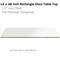 Fab Glass And Mirror Rectangle Glass Top Beveled Tempered Radius Corners Table, 14in X 48in, Clear, Wall Mirror T-14x48REC12THFLTE - alternate 1