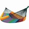 Homeroots Green Red And Yellow Striped Double Hammock 670965 - alternate 1