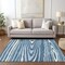 Homeroots 5' X 8' Navy Blue Denim Blue And Ivory Faux Bois Washable Indoor Outdoor Area Rug 614492 - alternate 2