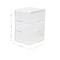 Martha Stewart Brody Clear Plastic Storage Organizer Bins W/ White Engineered Wood Lid, 3 Pack Small, 3.75in x 3in BE-PB4517-3WD-CL-WH-MS - alternate 2