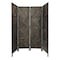 Homeroots 79" Brown Solid Wood Folding Four Panel Screen Room Divider 415090 - alternate 2