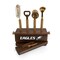 Picnic Time Family Of Brands NFL Philadelphia Eagles Sidecar 5-Piece Bar Tool Set, (Acacia Wood) 672-05-508-247-2 - alternate 2