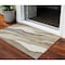 Homeroots 3' X 5' Beige Brown And Gray Abstract Washable Indoor Outdoor Area Rug 600936 - alternate 1