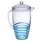 Homeroots 2.5 Quart Clear and Blue Swirl Acrylic Pitcher 523320 - alternate 2